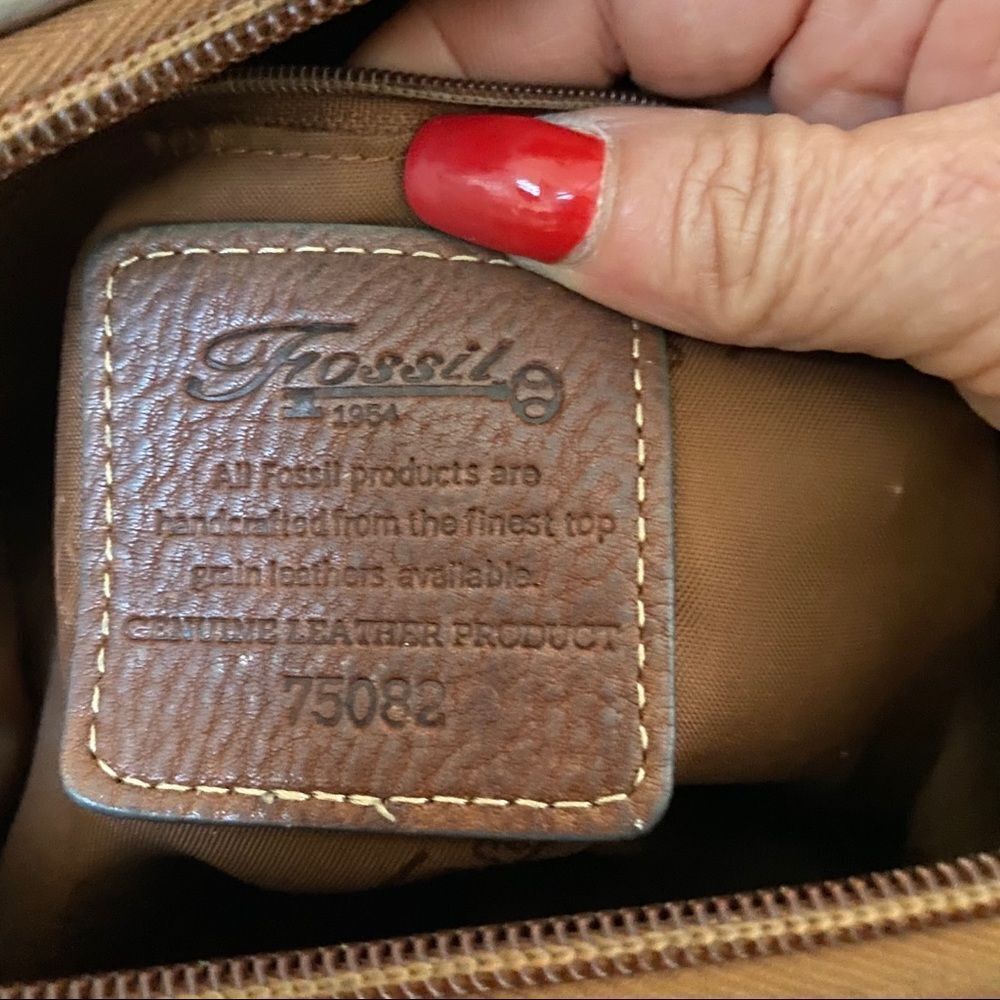 Fossil Patchwork Suede $ Leather Multi Hobo Bag - image 7